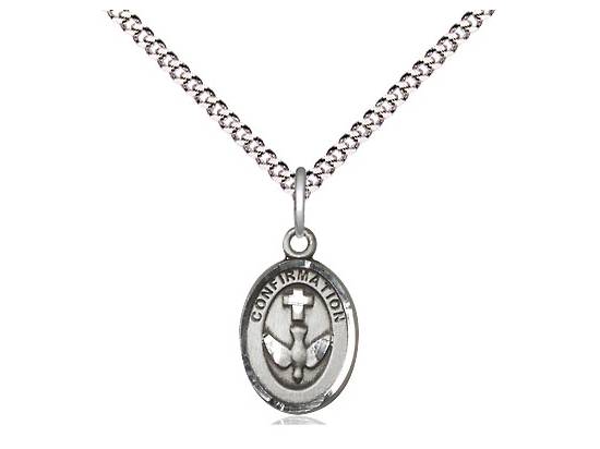 Sterling Silver Confirmation Pendant on 18" Chain