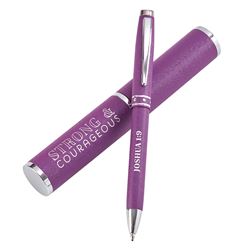 Strong and Courageous Purple Gift Pen – Joshua 1:9