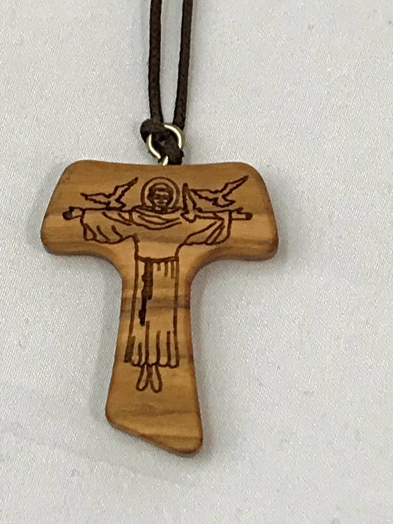 Tau Cross with St. Francis Necklace