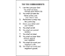 Ten Commandments Paper Prayer Card, Pack of 100 - 123122