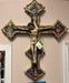 Terra Cotta 26" Wall Crucifix Hand Painted In Italy