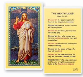 The Beatitudes Holy Card