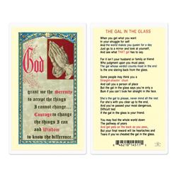 The Gal In The Glass Laminated Prayer Card