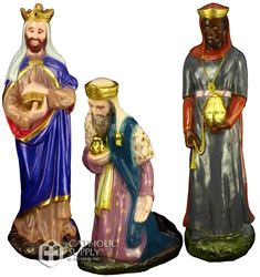 Three Kings Set, Full Color for 36" Scale Nativity Sets