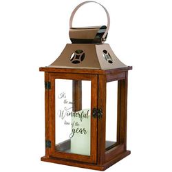 Time of the Year LED Wood Lantern