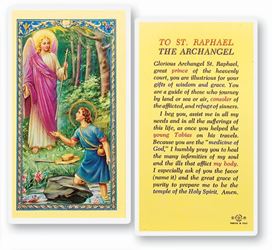 To St. Raphael The Archangel Holy Card