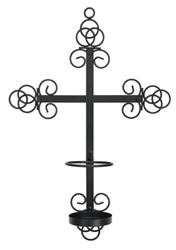 Trinity Wall Cross Sconce to Hold LED Devotional Candle