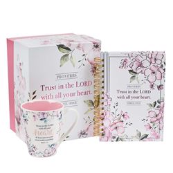 Trust in the LORD Journal and Mug Boxed Gift Set for Women - Proverbs 3:5