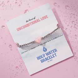 Unconditional Love Heart Holy Water Bracelet, Silver