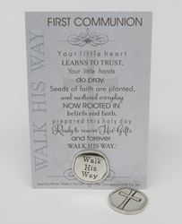 First Communion Gift: Handmade Pewter Coin