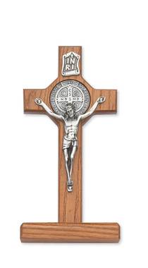 Walnut St Benedict Crucifix