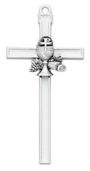 First Communion 5" White Epoxy Wall Cross