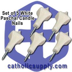 White Paschal Nails Set/5