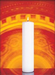 White Pillar Candle-Box of 4