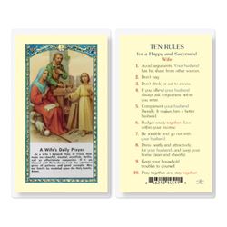 A Wifes Daily Prayer Holy Card