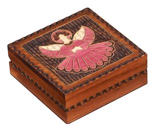 Wood Angel Box From Poland
