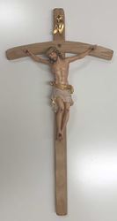 Wood Carved 14" Wall Crucifix from Italy