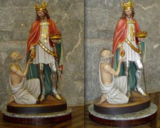 Wood Carved St. Louis Statue