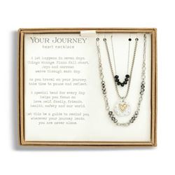 Your Journey Beaded Love Necklace - Black and Silver