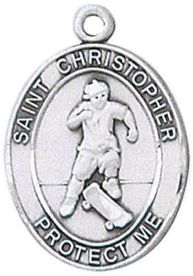 St. Christopher Sports Medal-Skateboarding