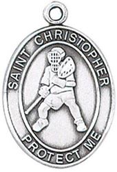 St. Christopher Sports Medal-Lacrosse