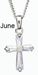 Birthstone Cross Pendant June